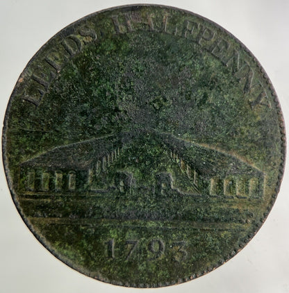 1793 Leeds Half - Penny Token Coin | Fine Collectable Grade