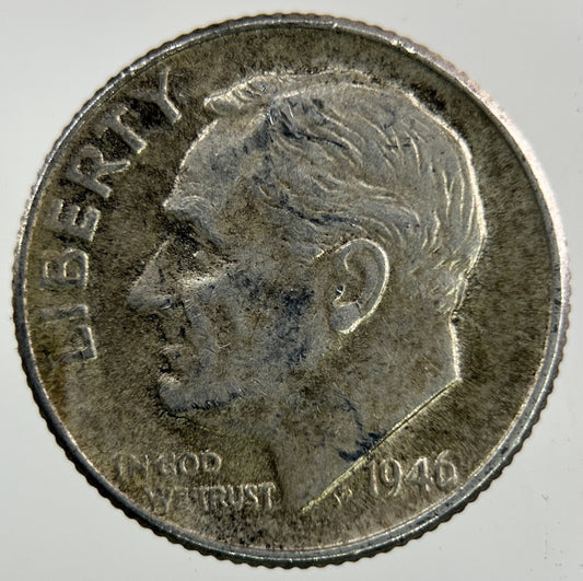 1946 US USA Roosevelt Dime Silver Coin | Fine Collectable Grade