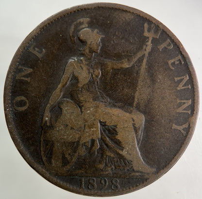 1898 Victoria One Penny Coin | Collectable Grade