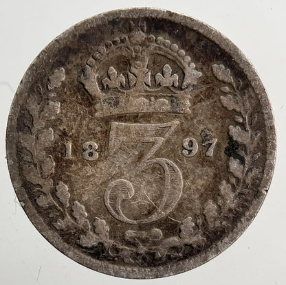 1897 Victoria Threepence Silver Coin | Collectable Grade