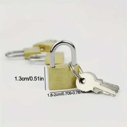 x2 Small Metal Security Lock Luggage Case Padlock Backpack Lock - UK Stock