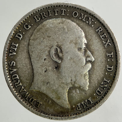 1908 Edward VII Threepence Silver Coin | Collectable Grade
