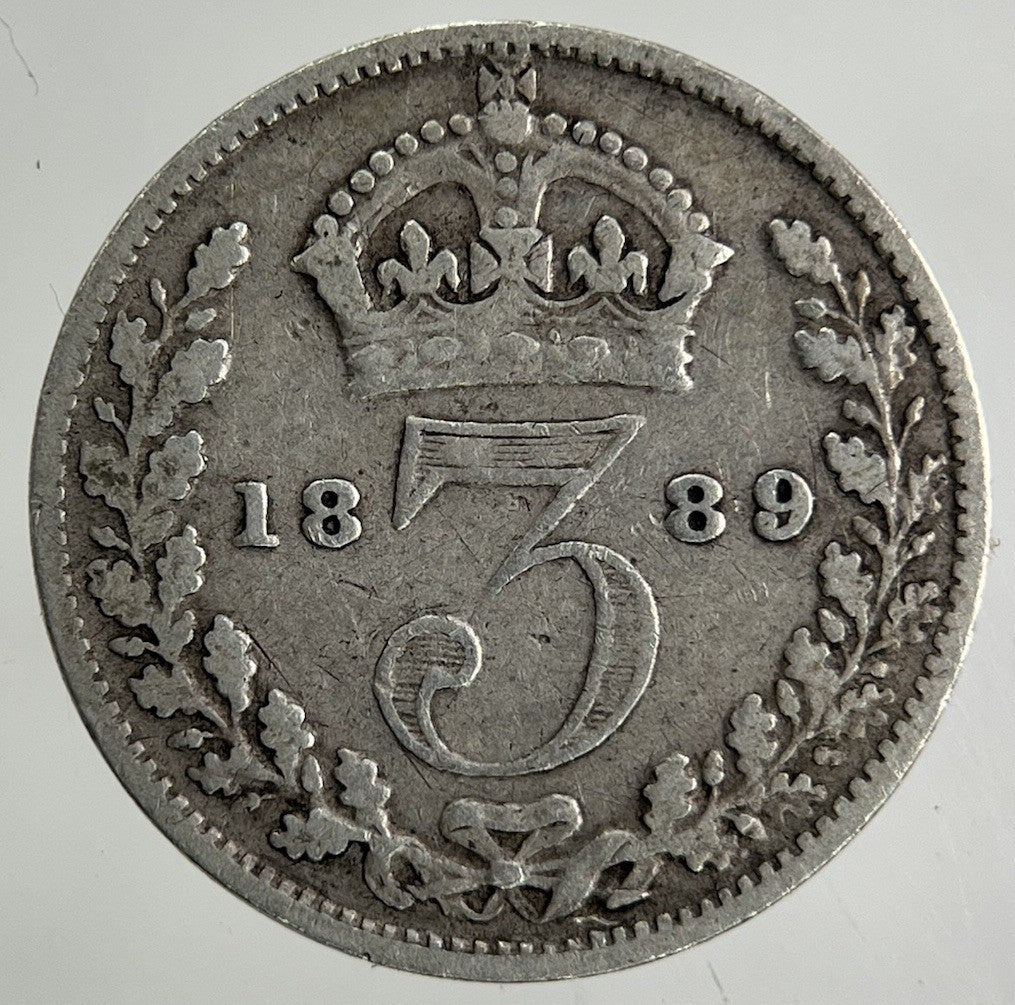 1889 Victoria Threepence Silver Coin | Collectable Grade
