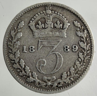 1889 Victoria Threepence Silver Coin | Collectable Grade