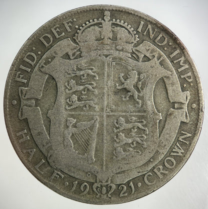 1921 George V Half - Crown Silver Coin | Collectable Grade