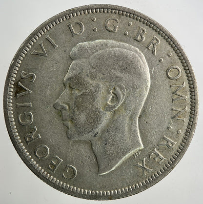 1943 George VI Half - Crown Silver Coin | Fine Collectable Grade