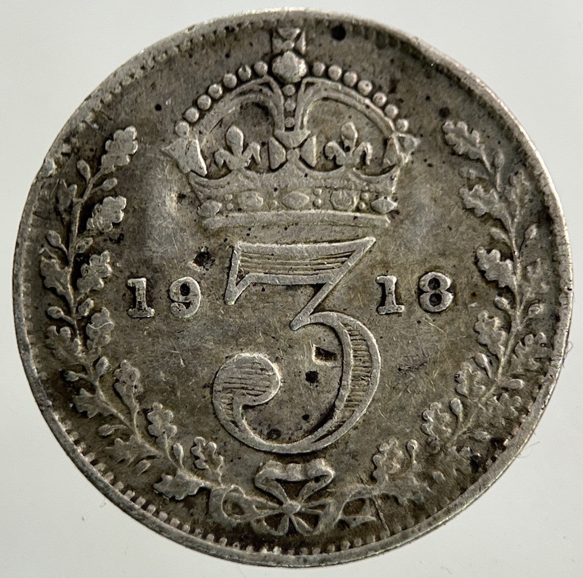 1918 George V Threepence Silver Coin | Collectable Grade