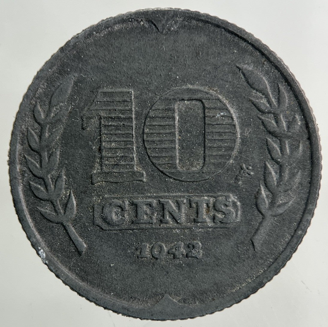 1942 Netherlands 10 Cents Coin | Fine Collectable Grade