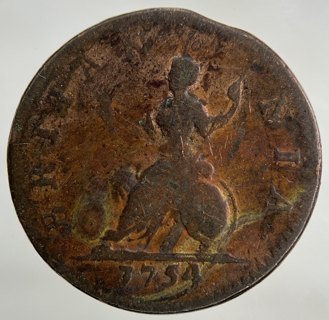 1754 George II 2nd Farthing Coin | Collectable Grade