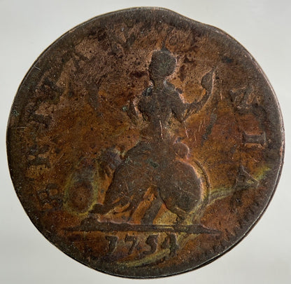 1754 George II 2nd Farthing Coin | Collectable Grade