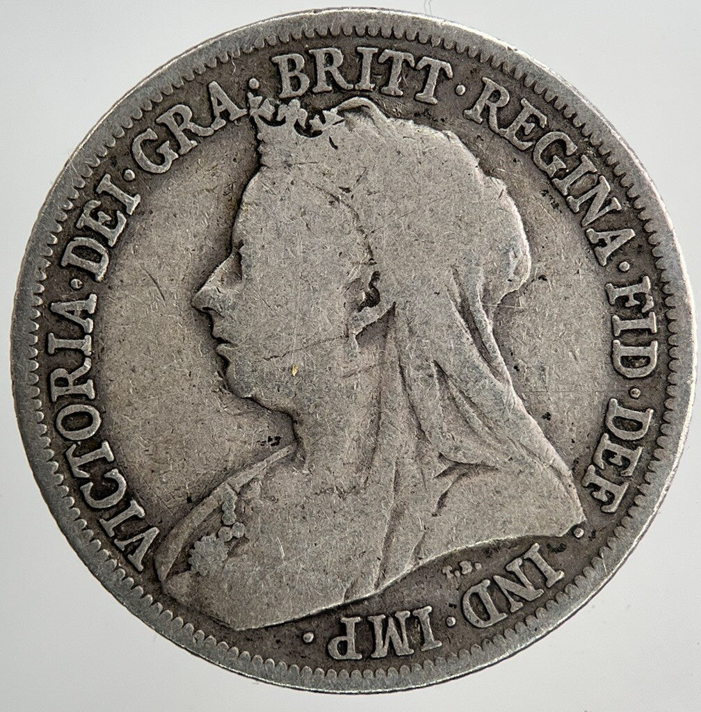 1900 Victoria Shilling Silver Coin | Fine Collectable Grade | a6764