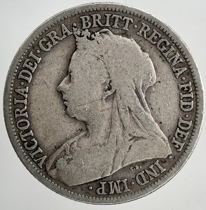 1900 Victoria Shilling Silver Coin | Fine Collectable Grade | a6764