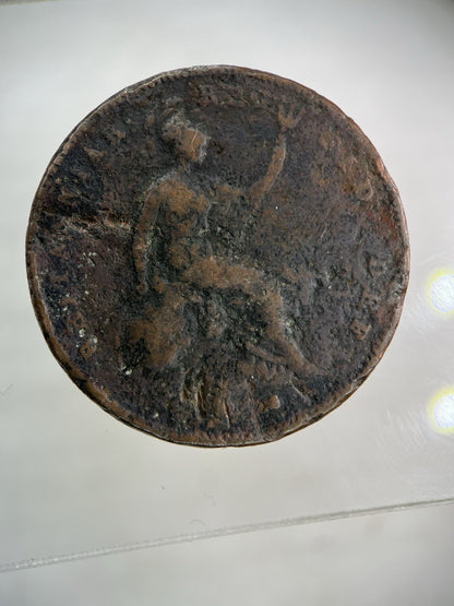 1855 Victoria One Penny Coin | Fair Grade