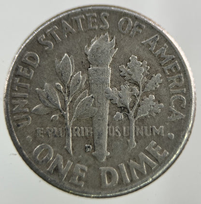 1960 - D US USA Roosevelt Dime Silver Coin | Collectable Grade