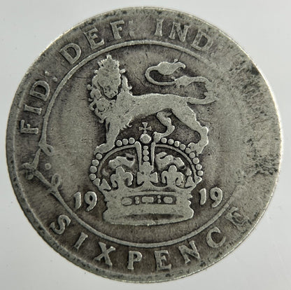 1919 George V Sixpence Silver Coin | Collectable Grade