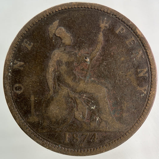 1874 - H Victoria One Penny Coin | Collectable Grade