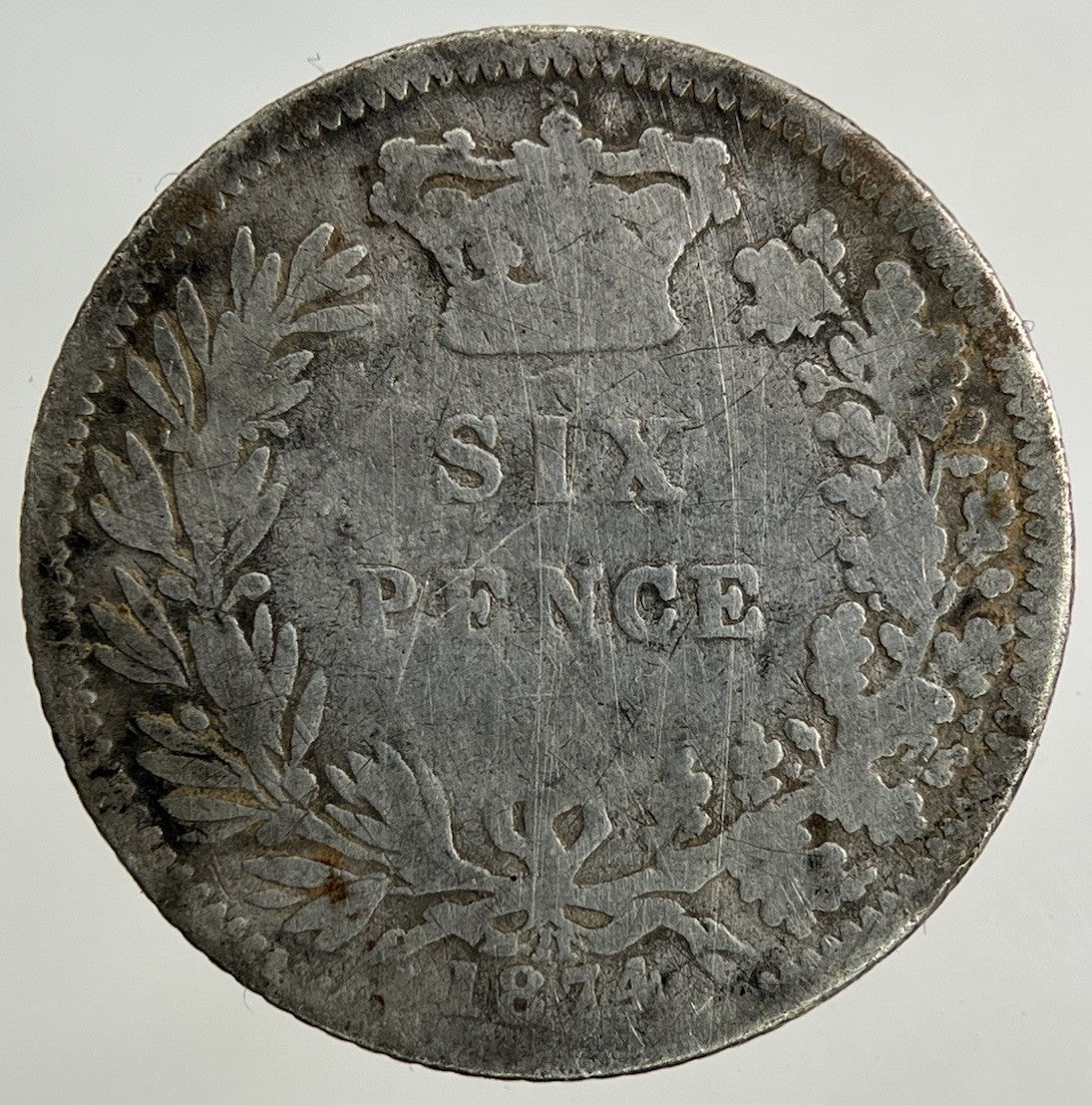 1874 Victoria Sixpence Silver Coin | Collectable Grade