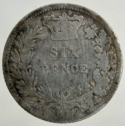1874 Victoria Sixpence Silver Coin | Collectable Grade