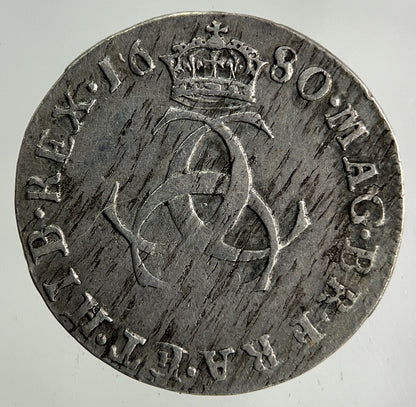 1680 Charles II 2nd Maundy Three - Pence Silver Coin | Very High Grade