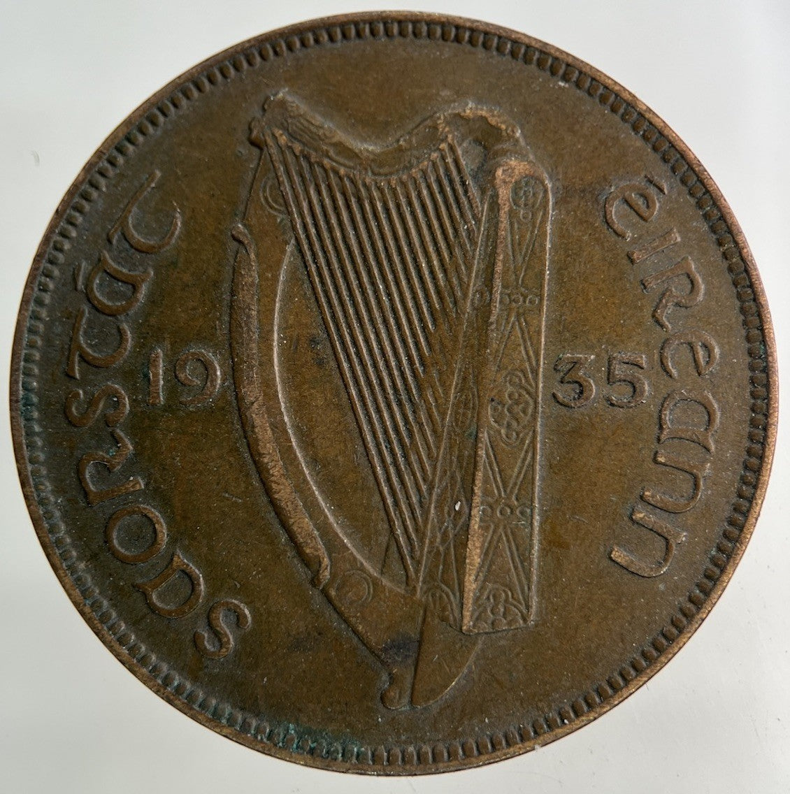 1935 Irish One Penny Coin | Fine Collectable Grade