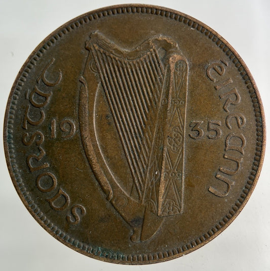 1935 Irish One Penny Coin | Fine Collectable Grade