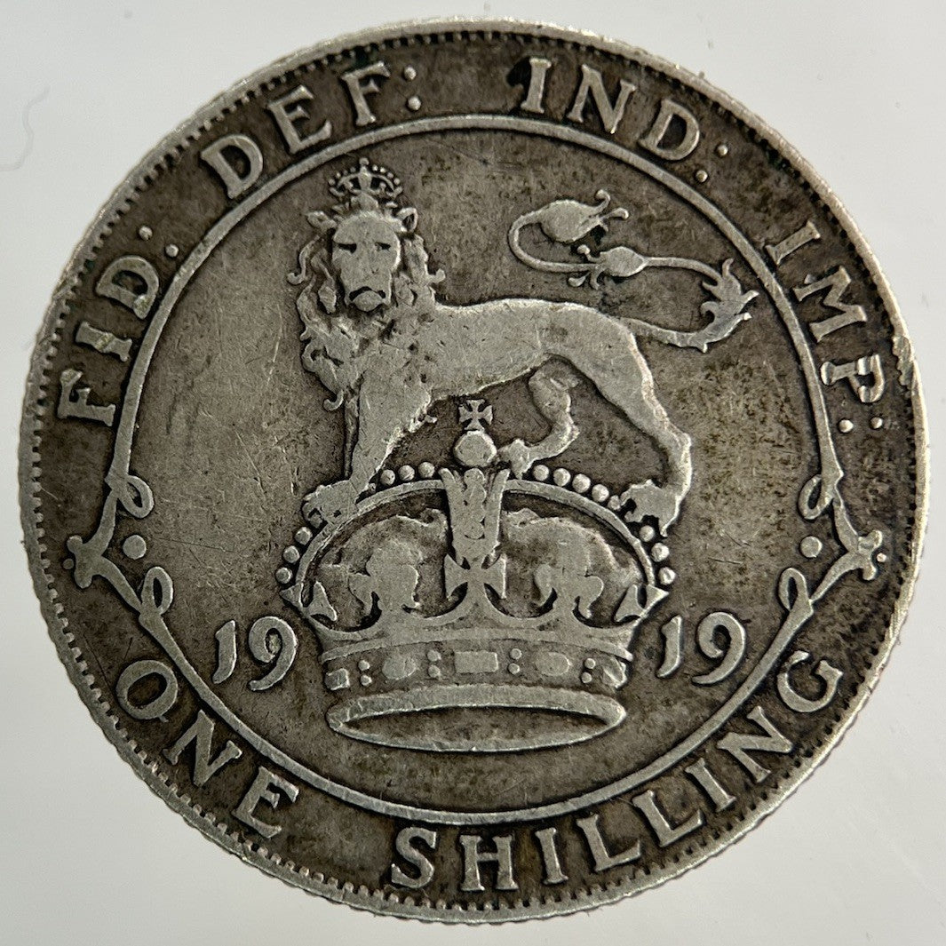 1919 George V Shilling Silver Coin | Fine Collectable Grade