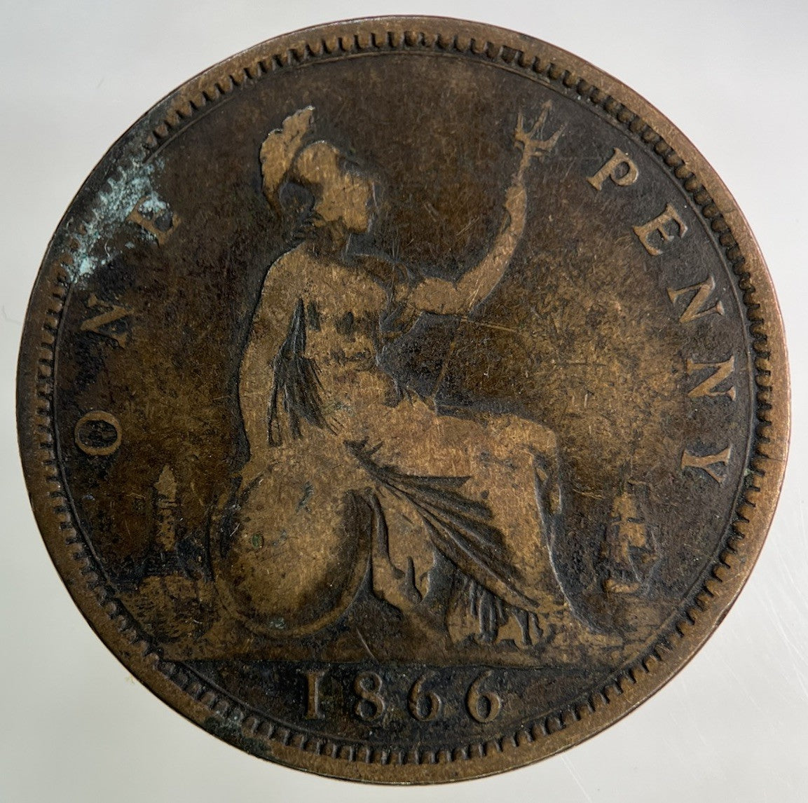 1866 Victoria One Penny Coin | Collectable Grade