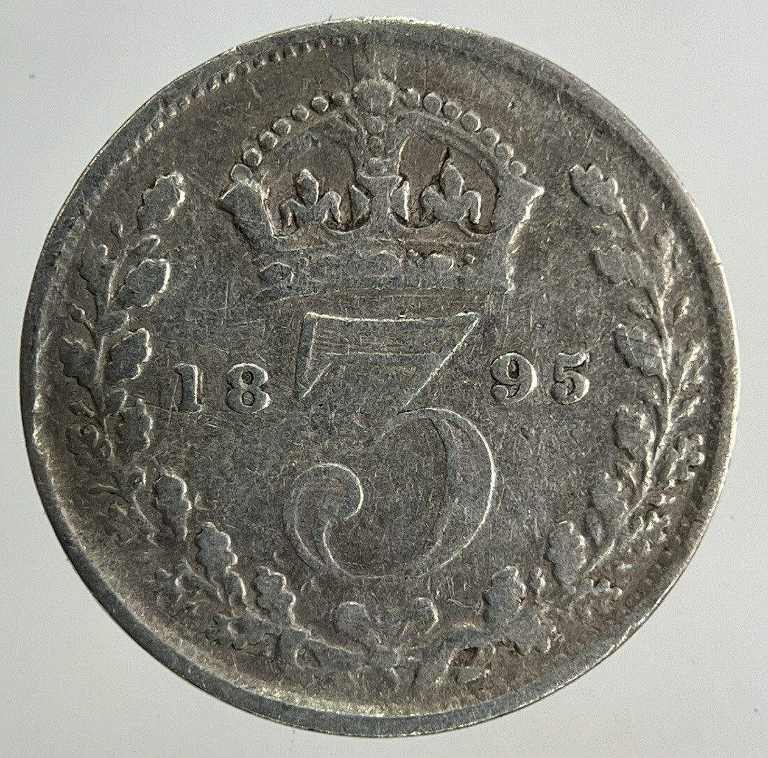 1895 Victoria Threepence Silver Coin | Collectable Grade