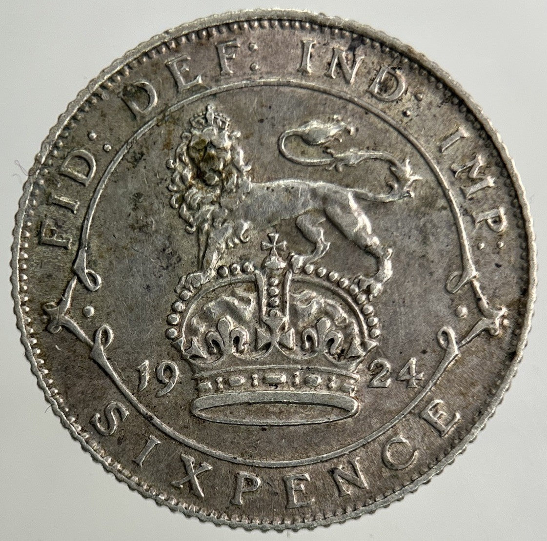 1924 George V Sixpence Silver Coin | Very High Grade