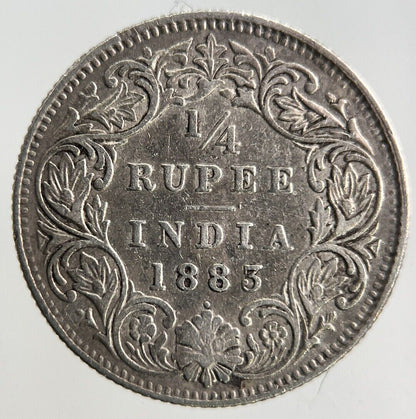 1883 India 1/4 Quarter Rupee Silver Coin | Very High Grade
