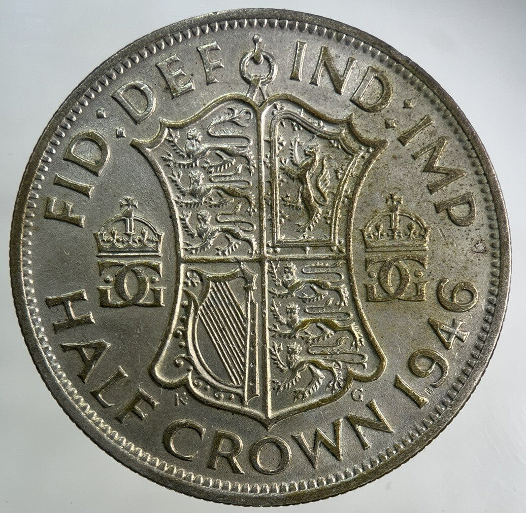 1946 George VI Half - Crown Silver Coin | Fine Collectable Grade