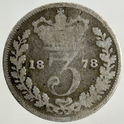1878 Victoria Threepence Silver Coin | Collectable Grade