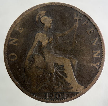 1901 Victoria One Penny Coin | Collectable Grade