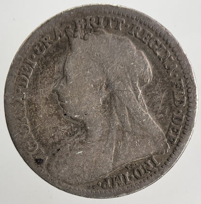 1901 Victoria Threepence Silver Coin | Collectable Grade | a9816