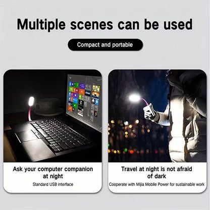 Green Travel USB LED Bending Torch Flash - Light Night Reading Light UK Stock
