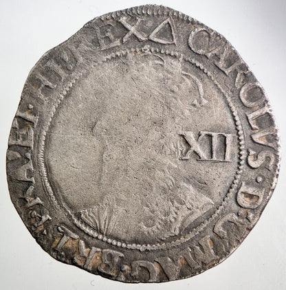 1625 - 49 Charles I 1st Tower Mint Shilling Silver Hammered Coin | a5979