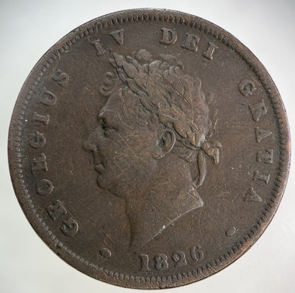 1826 George IV One Penny Coin | Fine Collectable Grade