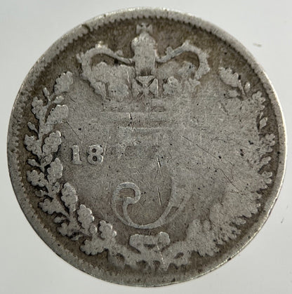 British Victoria Threepence Silver Coin | Fair Grade