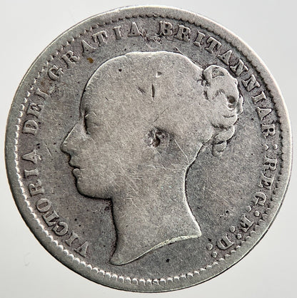 1871 Die - 40 Young Head Victoria Shilling Silver Coin | Collectable Grade | a2311