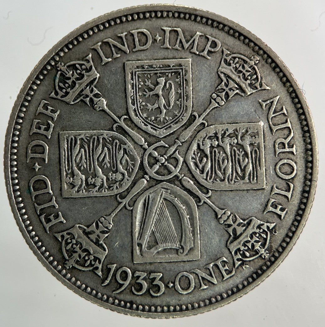 1933 George V Florin Silver Coin | Fine Collectable Grade