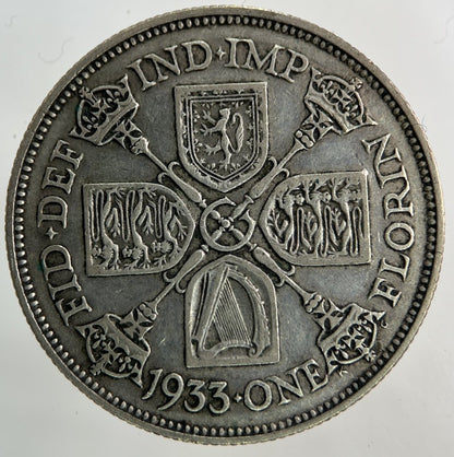 1933 George V Florin Silver Coin | Fine Collectable Grade