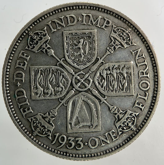 1933 George V Florin Silver Coin | Fine Collectable Grade