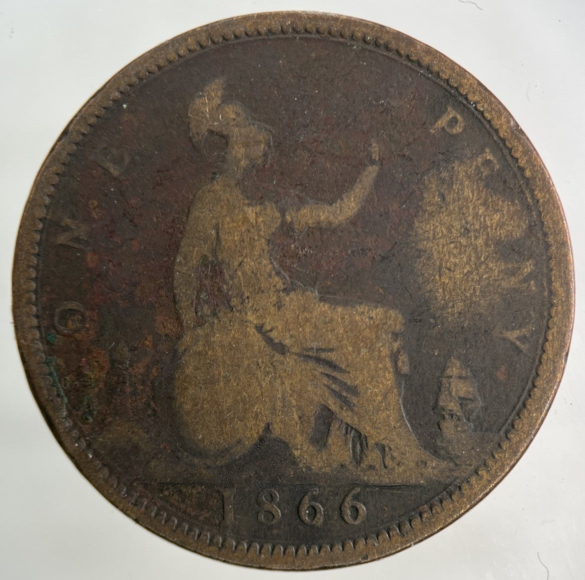 1866 Victoria One Penny Coin | Collectable Grade