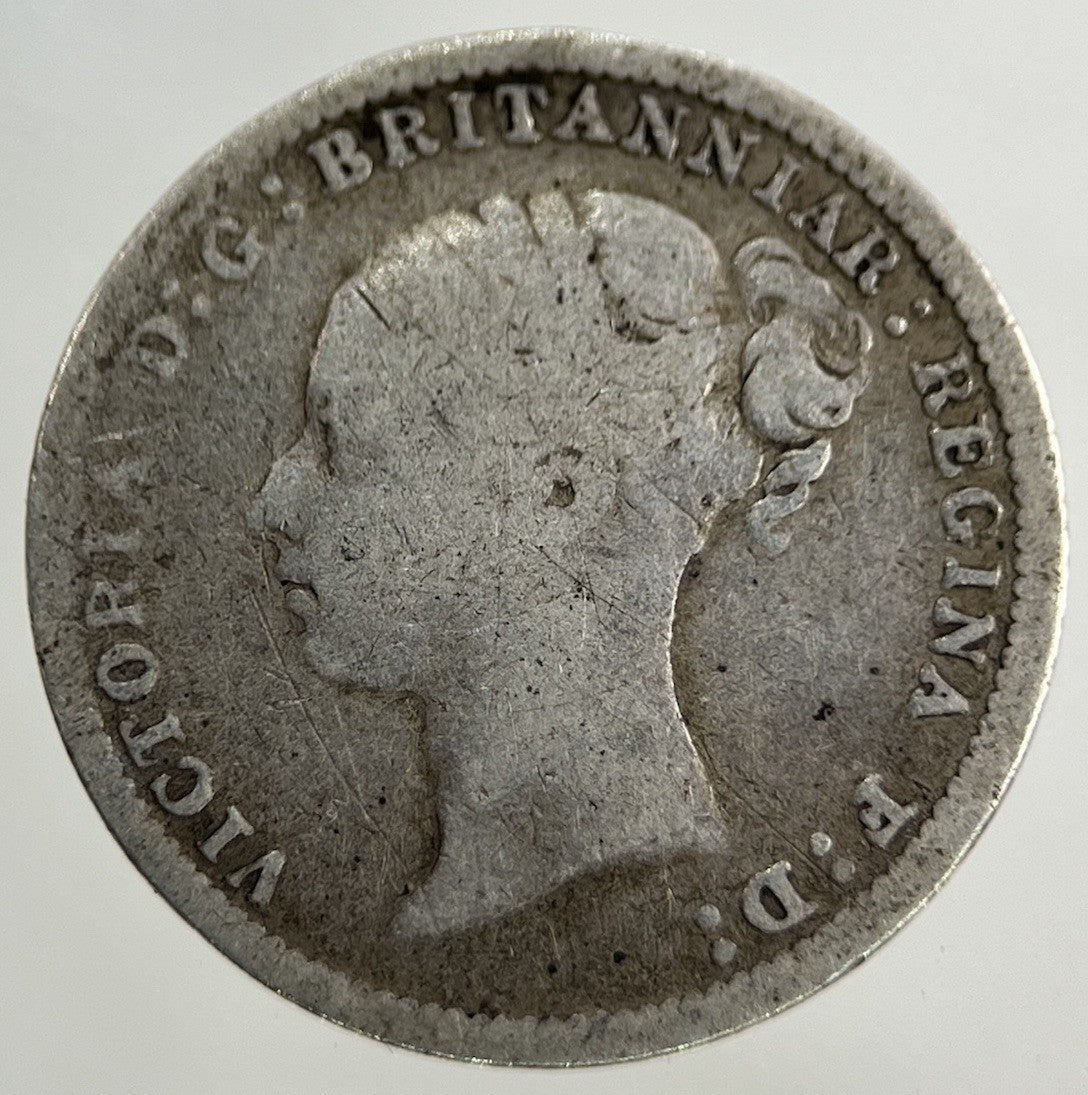 British Victoria Threepence Silver Coin | Fair Grade