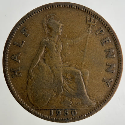 1930 George V Half - Penny Coin | Collectable Grade