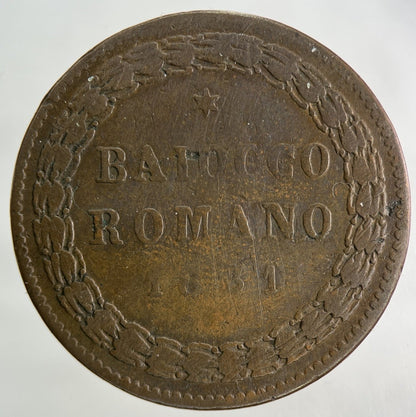 1831 Italy Papal States Romano Rome Baiocco Coin | Collectable Grade