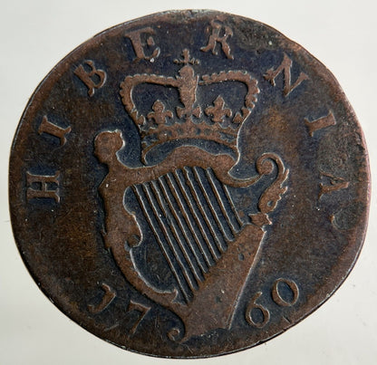 1760 Irish Farthing Coin | Fine Collectable Grade