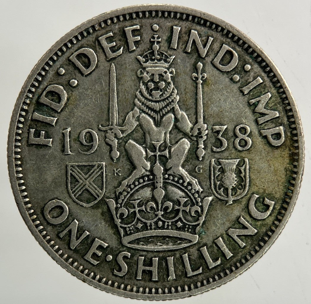 1938 George VI Shilling Silver Coin | Fine Collectable Grade