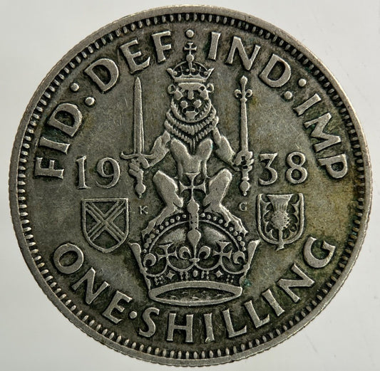1938 George VI Shilling Silver Coin | Fine Collectable Grade