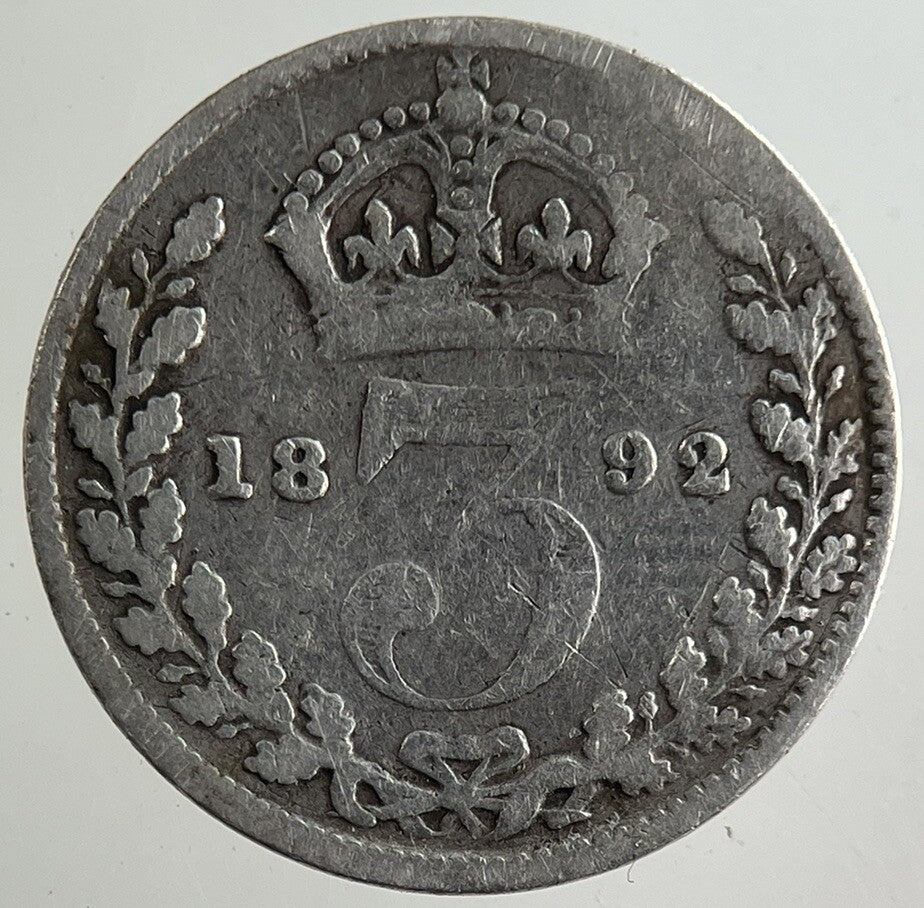 1892 Victoria Threepence Silver Coin | Collectable Grade